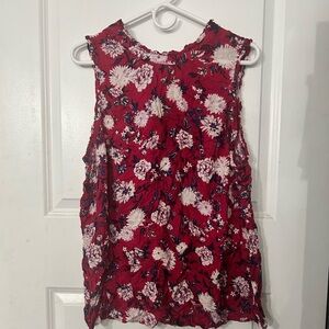 Dark pink flower blouse